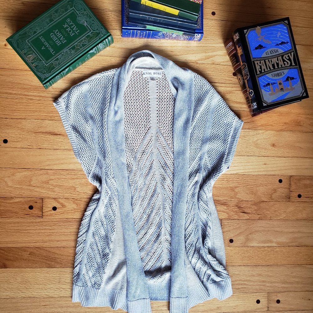 Knox Rose Light Blue knit Sweater Cottagecore